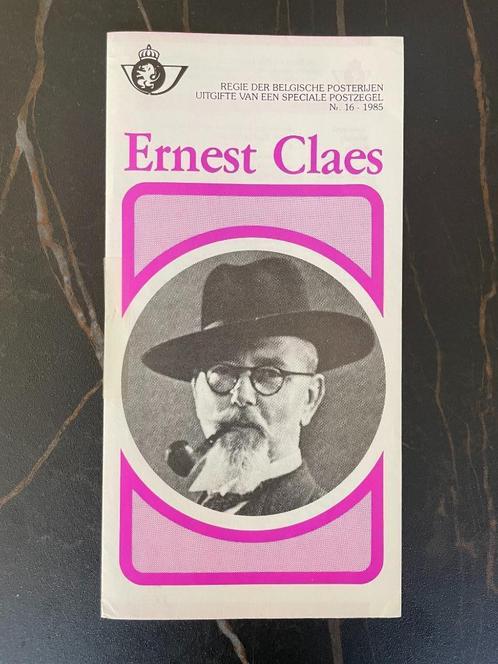 Ernest Claes - folder nr. 16 1985 - Eerste dagstempel, Postzegels en Munten, Brieven en Enveloppen | België, Overige typen, Ophalen of Verzenden