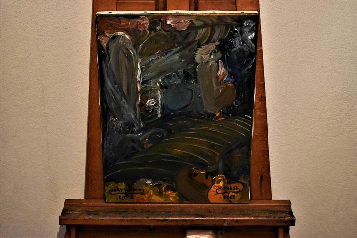 Peinture abstraite, par joky kamo peinture moderne/2002, Antiquités & Art, Art | Peinture | Abstraite, Enlèvement