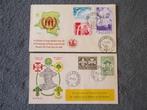 België OCB 1022/23 + 1147/49 - First Day Covers - (F1), Ophalen of Verzenden, Gestempeld, 1e dag stempel