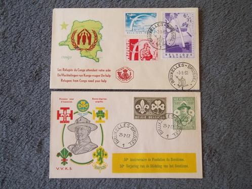 België OCB 1022/23 + 1147/49 - First Day Covers - (F1), Postzegels en Munten, Postzegels | Europa | België, Gestempeld, 1e dag stempel