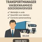Beschikbare transportmanager vakbekwaamheid goederenvervoer