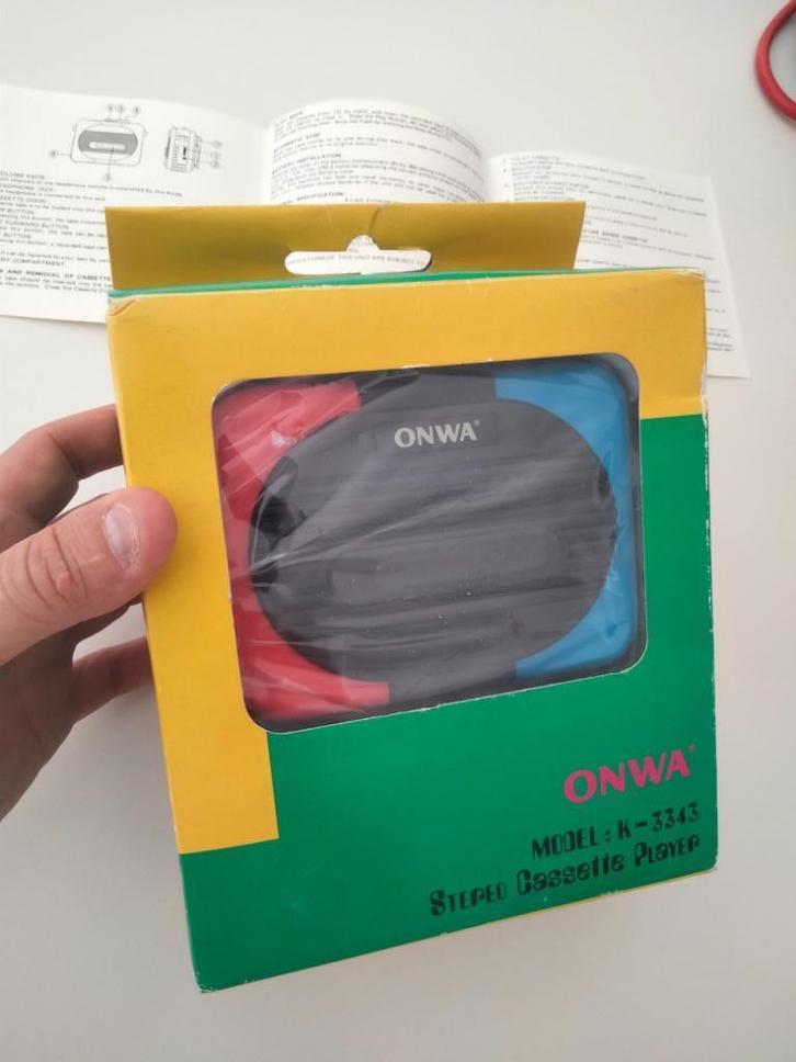 Vintage NOS cassette speler walkman muziek Onwa Postmodern, Verzamelen, Retro, Overige typen, Ophalen of Verzenden