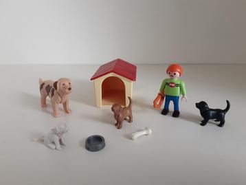 PLaymobil jongen en hondenhok - compleet beschikbaar voor biedingen