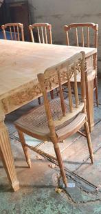 tafel en stoelen, Huis en Inrichting, Ophalen, 200 cm of meer, Zo goed als nieuw, Vijf personen of meer
