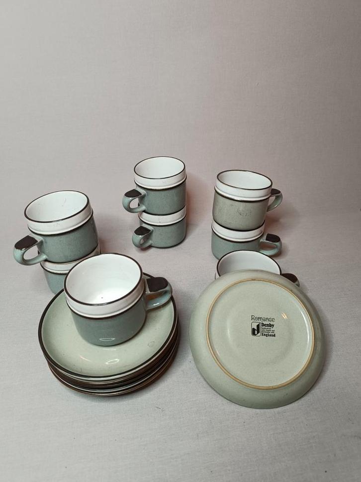 Tasses et soucoupes Denby vintage, Maison & Meubles, Cuisine | Vaisselle, Utilisé, Tasse(s) et/ou soucoupe(s), Poterie, Envoi