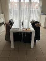 Table de salle à manger blanche brillante, Maison & Meubles, 150 à 200 cm, 150 à 200 cm, Utilisé, Enlèvement ou Envoi