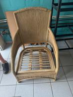Rieten stoel + kussens, Ophalen, Zo goed als nieuw