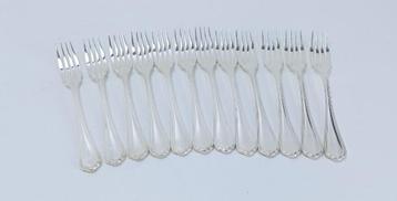 zilver bestek CHRISTOFLE Spatours 12 vorken 18,5 cm beschikbaar voor biedingen
