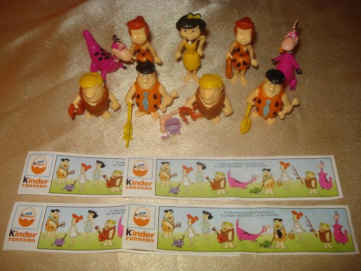 KINDER Les Flinstones Ancienne Série de Figurines + BPZ 1994, Verzamelen, Verrassingseieren, Zo goed als nieuw, Steekfiguren, Ophalen of Verzenden