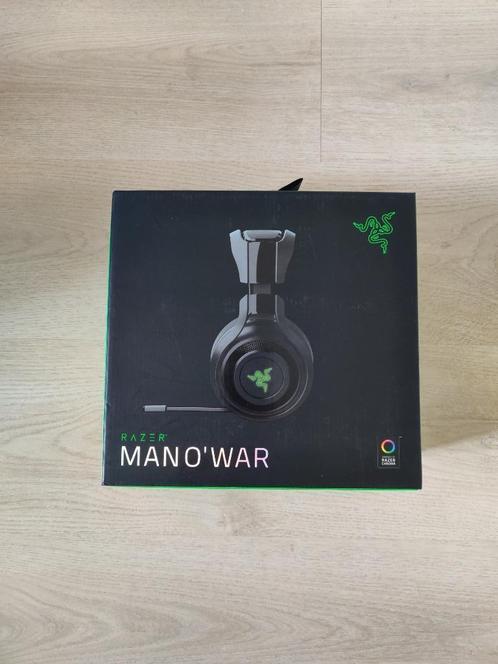 Micro Casque Gaming Razer ManO'War, Computers en Software, Headsets, Zo goed als nieuw, Over-ear, Draadloos, Gaming headset, Inklapbare microfoon