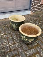 2 bloempotten aardewerk 25 euro, Ophalen, Zo goed als nieuw