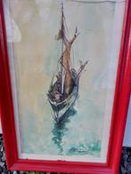 OUDE GRAVURE OF VERF OP WATERBASIS, Antiek en Kunst, Kunst | Etsen en Gravures, Ophalen of Verzenden