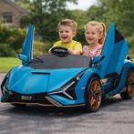 Elektrische Kinderauto 24V – Lamborghini Sian 2zits | Blauw, Ophalen of Verzenden, Nieuw, Afstandsbediening