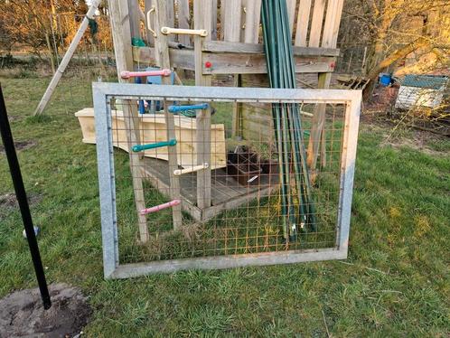 Gegalvaniseerde dubbele poort, Tuin en Terras, Tuinpoorten, Gebruikt, Ophalen