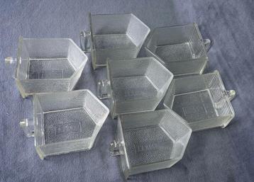 7 vintage glazen voorraad laden(grutter) Poncet beschikbaar voor biedingen