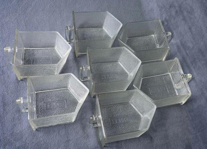 7 vintage glazen voorraad laden(grutter) Poncet, Huis en Inrichting, Keuken | Keukenbenodigdheden, Gebruikt, Ophalen