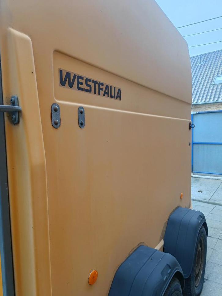 2 paardstrailer, Dieren en Toebehoren, Paarden en Pony's | Trailers en Aanhangwagens, Gebruikt, 2-paards trailer, Polyester, Ophalen