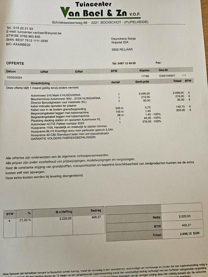 Tondeuse à gazon Husqvarna Plus tondeuse à gazon neuve dans, Jardin & Terrasse, Tondeuses robotisées, Enlèvement