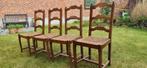 Vier rieten stoelen, Huis en Inrichting, Ophalen, Gebruikt, Bruin, Rustiek