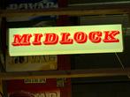 Midlock oude reclame lichtbak, Verzamelen, Merken en Reclamevoorwerpen, Ophalen, Gebruikt, Lichtbak of (neon) lamp