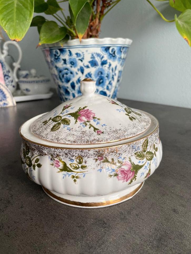 Vintage porseleinen snoep- of jampotje, Antiek en Kunst, Antiek | Porselein, Ophalen