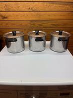 3 kleine kookpotten met deksel, Ophalen, Zo goed als nieuw
