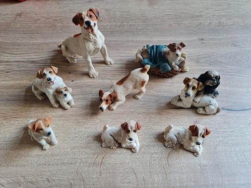 Beeld honden : jack russel ( klein ) 8 stuks, Verzamelen, Beelden en Beeldjes, Zo goed als nieuw, Ophalen of Verzenden