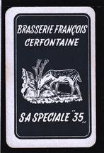 1  OUDE  Speelkaart  met Réclame  van  BIER/Brouwerij BELGIE, Verzamelen, Verzenden, Zo goed als nieuw, Speelkaart(en)