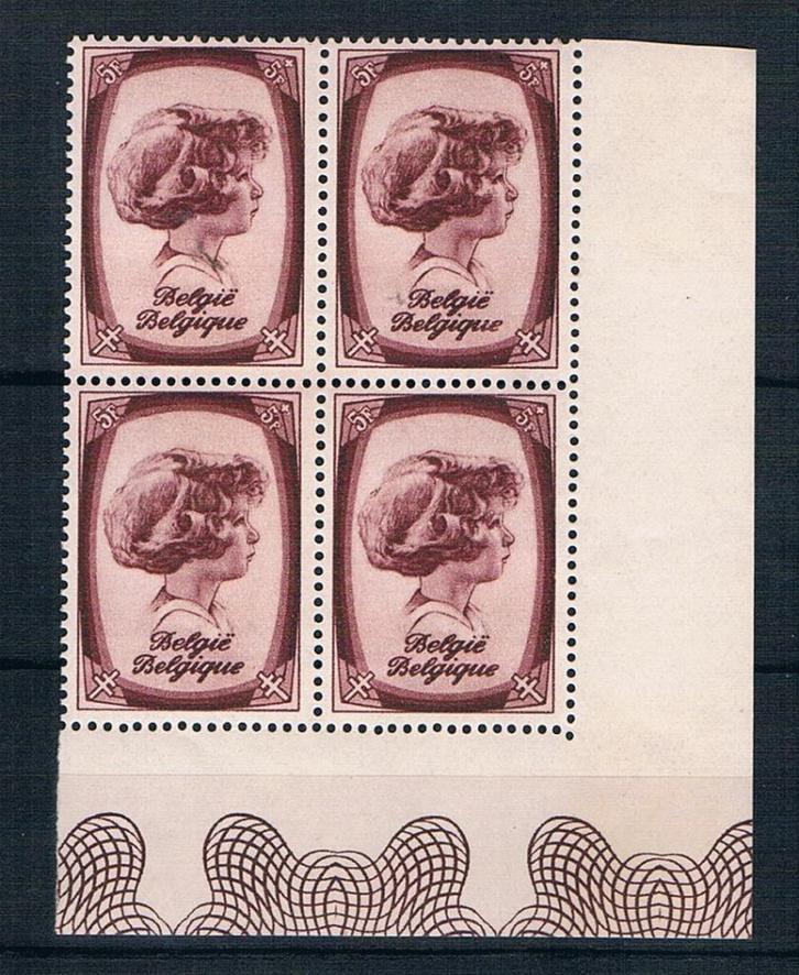 OCB 495 in Blok van 4, Postzegels en Munten, Postzegels | Europa | België, Postfris, Staatshoofden, Zonder stempel, Postfris, Ophalen of Verzenden
