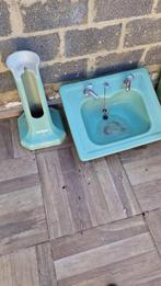 Ancien évier vintage couleur vert, Doe-het-zelf en Bouw, Sanitair, Ophalen, Gebruikt, Steen, Wastafel