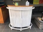 Bar met 3 hoge barstoelen, Huis en Inrichting, Ophalen, Gebruikt, Inclusief barstoelen