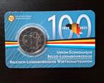 Coincard met 2 euro 2021...BLEU 1921- 2021, Ophalen of Verzenden
