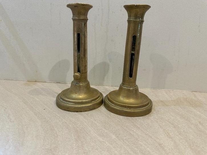 Vintage chandeliers simples en laiton, Antiquités & Art, Antiquités | Bougeoirs, Autres matériaux, Enlèvement