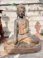 Houten Boeddha, Huis en Inrichting, Woonaccessoires | Boeddhabeelden, Ophalen of Verzenden, Gebruikt