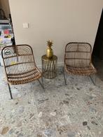 2 x toffe rotan / riet (tuin/terras) stoelen Boho, Ophalen, Zo goed als nieuw, Rotan