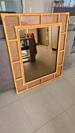 Rotan bamboo Boho spiegel met gefumeerd glas, Enlèvement