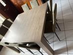 Tafel met 8 stoelen prijs overeen te komen, Huis en Inrichting, Tafels | Eettafels, Ophalen, Vierkant, Zo goed als nieuw, Vijf personen of meer