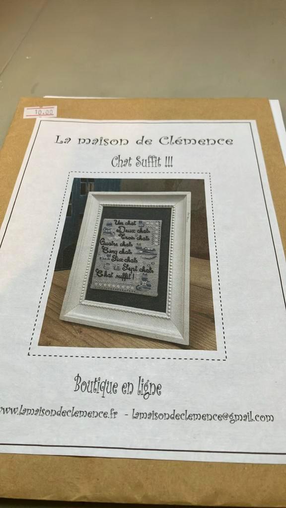 Borduurpatroon “Chat Suffit!”, Hobby en Vrije tijd, Borduren en Borduurmachines, Zo goed als nieuw, Patroon, Ophalen of Verzenden