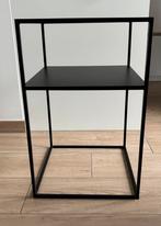 Bijzettafeltje in zwart metaal, Huis en Inrichting, Ophalen, Minder dan 55 cm, Gebruikt, Metaal of Aluminium