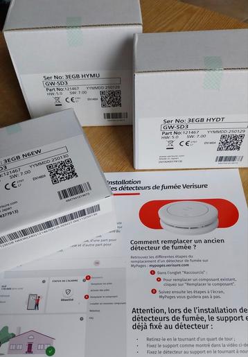 3 détecteurs de fumée Verisure Neufs beschikbaar voor biedingen