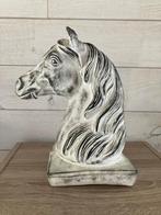 sculpture Tête de Cheval en plâtre, effet patiné, Ophalen