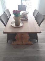 Oude eiken tafel, Huis en Inrichting, Tafels | Eettafels, 50 tot 100 cm, 150 tot 200 cm, Gebruikt, Rechthoekig
