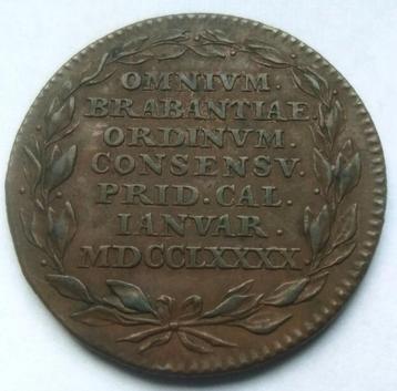 medaille 1790 vrijheid van brabant T. van berckel beschikbaar voor biedingen