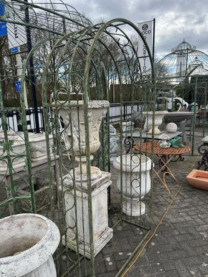 OUDE TUINVAAS van marmercement TOPKWALITEIT VAAS + SOKKEL, Tuin en Terras, Bloempotten, Gebruikt, Overige materialen, Binnen, Balkon