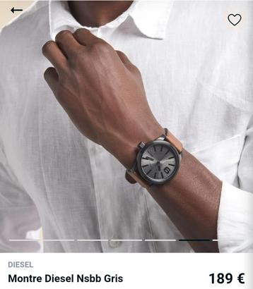 NIEUW DIESEL HERENHORLOGE DZ1764 BRUIN LEER WATERDICHT beschikbaar voor biedingen