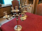 2  chandeliers argentés à 5 bougies., Antiquités & Art, Argent, Enlèvement