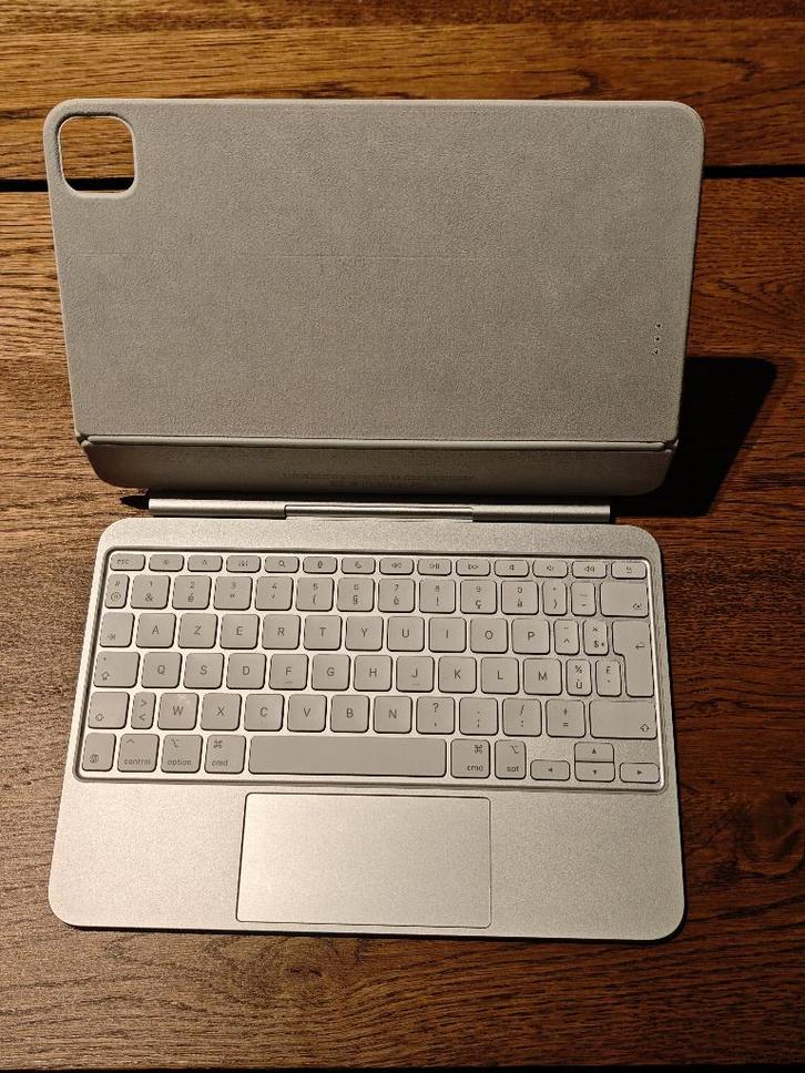 Apple Magic Keyboard iPad Pro M4/M5 wit AZERTY, Computers en Software, Apple iPads, Zo goed als nieuw, Apple iPad, 11 inch, Wit