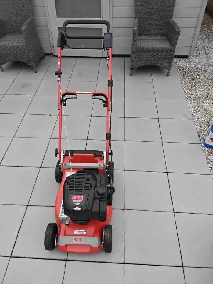 Grasmaaier mulcher Sabo 43 A Economy, Tuin en Terras, Grasmaaiers, Zo goed als nieuw, Benzine-grasmaaier, 40 t/m 49 cm, Cirkelmaaier