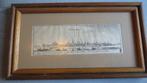 koper gravure dendermonde, Antiek en Kunst, Kunst | Etsen en Gravures, Ophalen of Verzenden