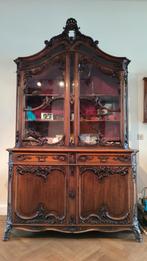 Prachtige vitrinekast Franse stijl, ca 1850, Antiek en Kunst, Ophalen